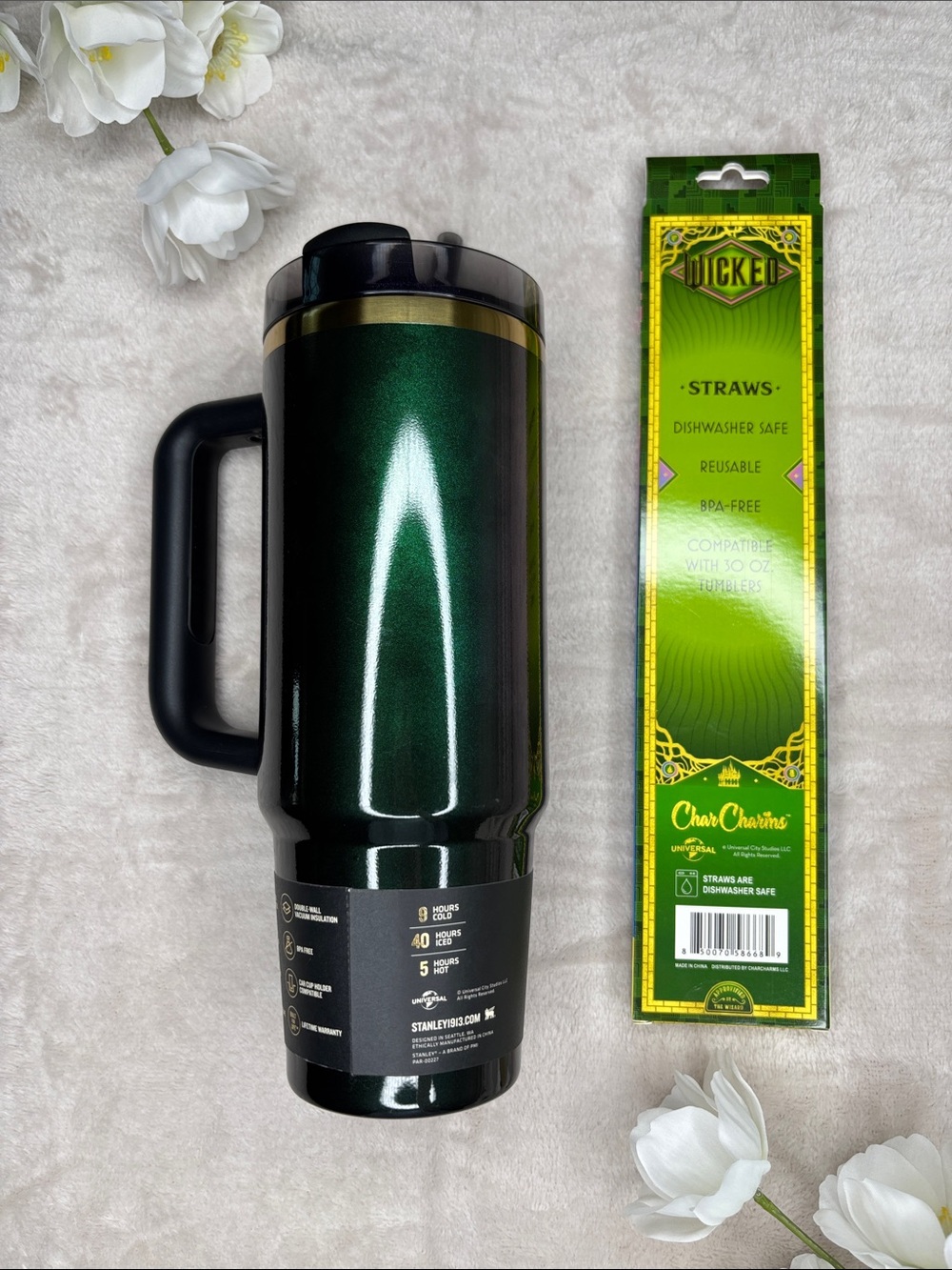 Wicked Elphaba Stanley Tumblr 30oz With Matching Straw Set - Picture 4 of 8